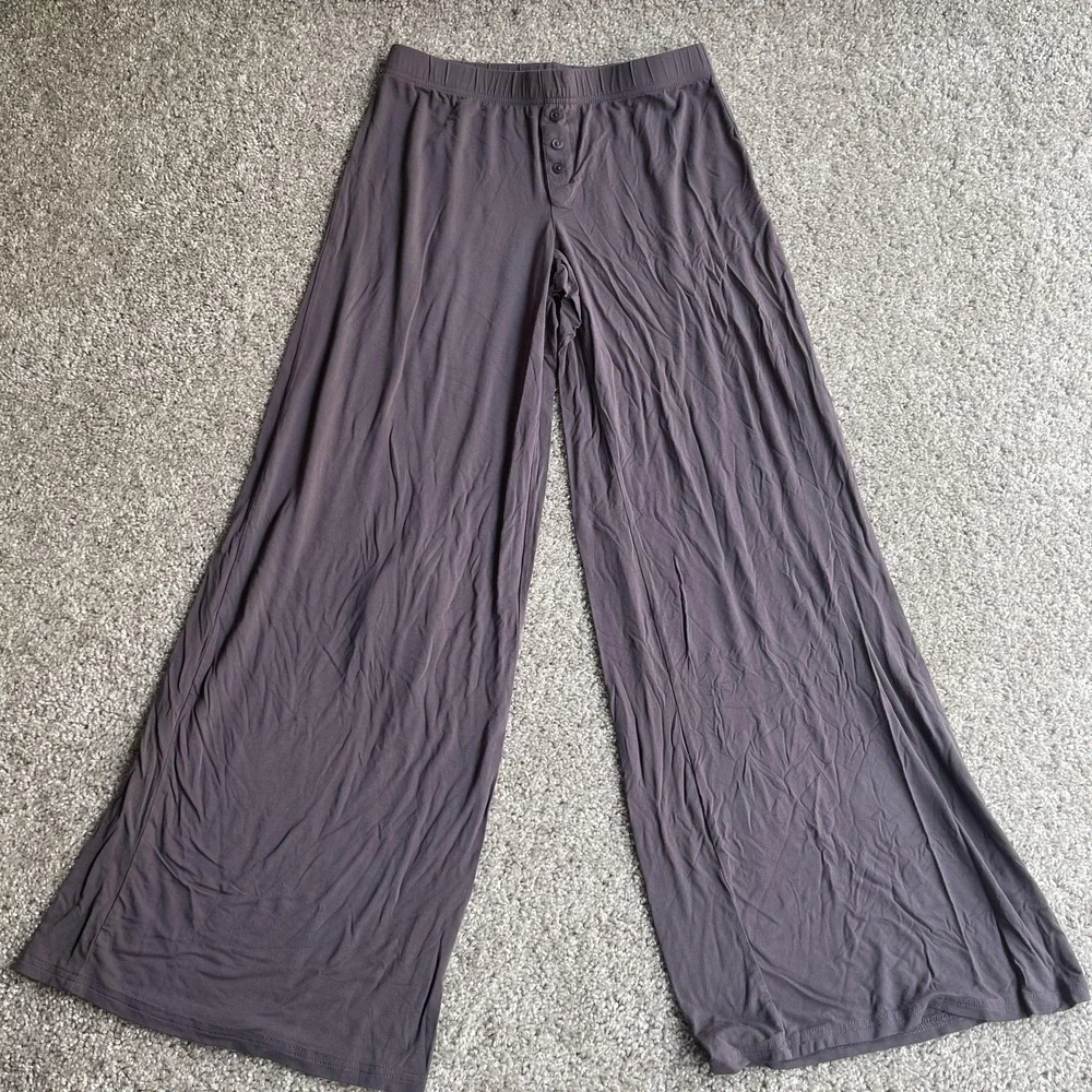 Edikted Sweatpants Womens S Purple Jersey Wide Leg Pull On Stretch Casual